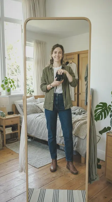 Editorial Skin applied to The mirror, high key